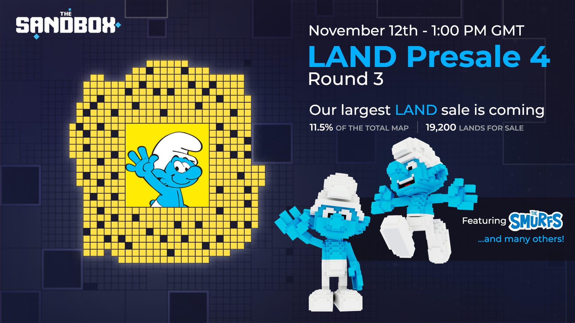Announcing The Sandbox LAND Presale 4.3, the Last and Biggest LAND Presale  with… Smurfs™! | by The Sandbox | The Sandbox | Medium
