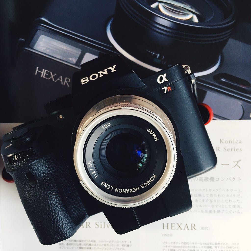 フィルムカメラ Konica HEXAR RF + M-HEXANON LENS 35mm F2 Konica UC-Hexanon 35mm f/2