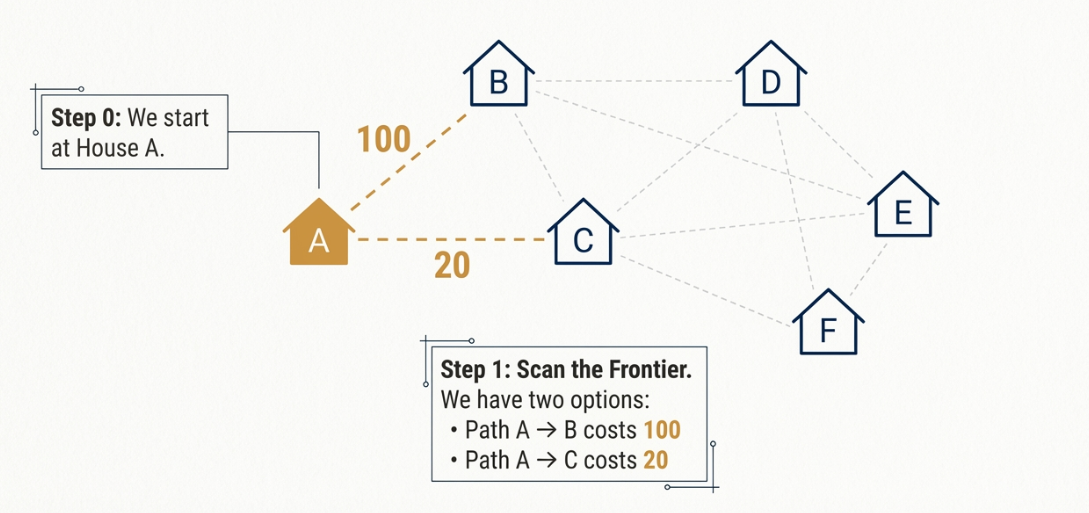 Prim's Algorithm: The “Lazy Electrician” Strategy | by Namrata