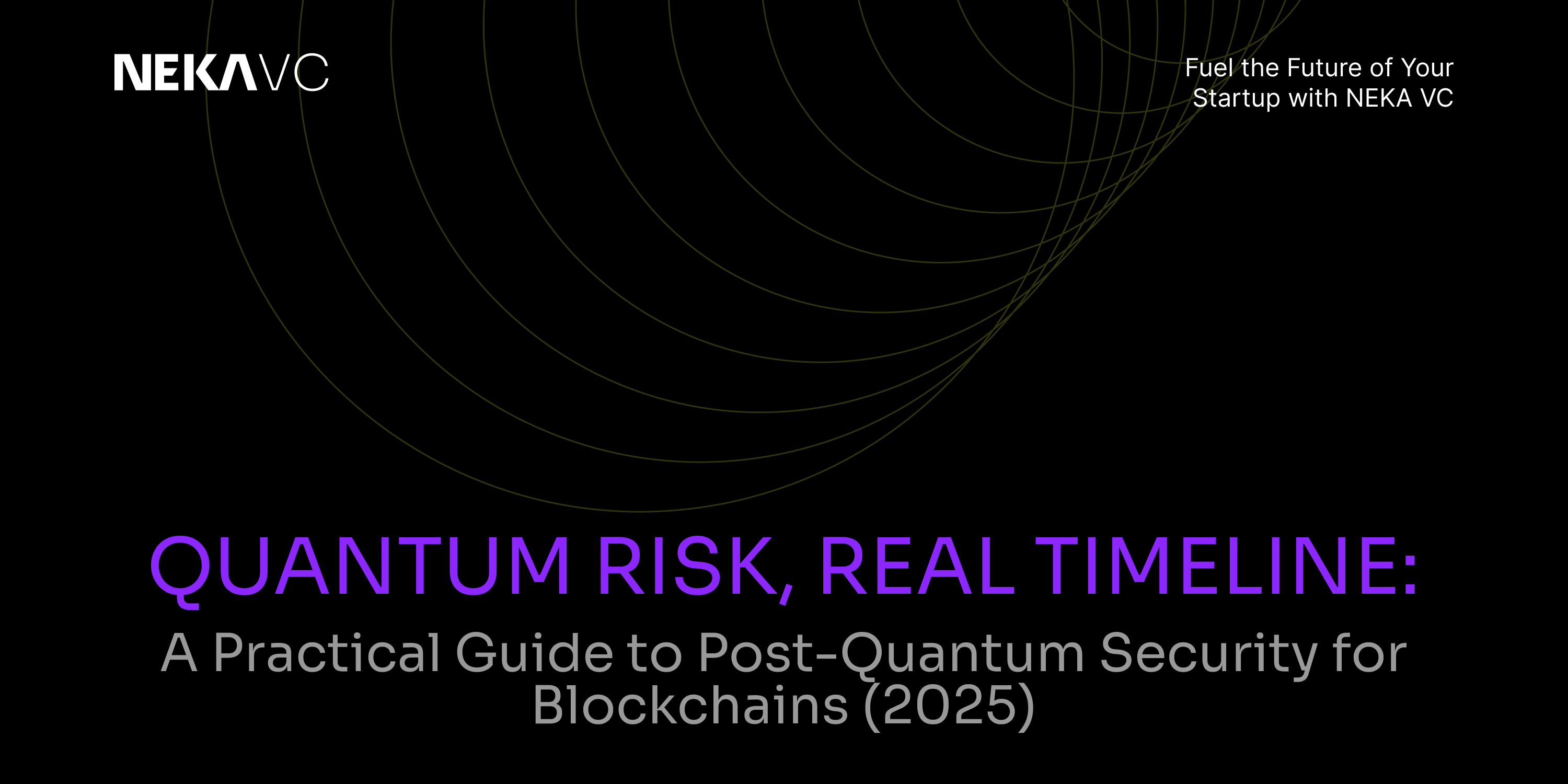 Quantum Risk, Real Timeline: A Practical Guide to Post-Quantum Security for  Blockchains (2025) | by NekaVC | Sep, 2025 | Medium