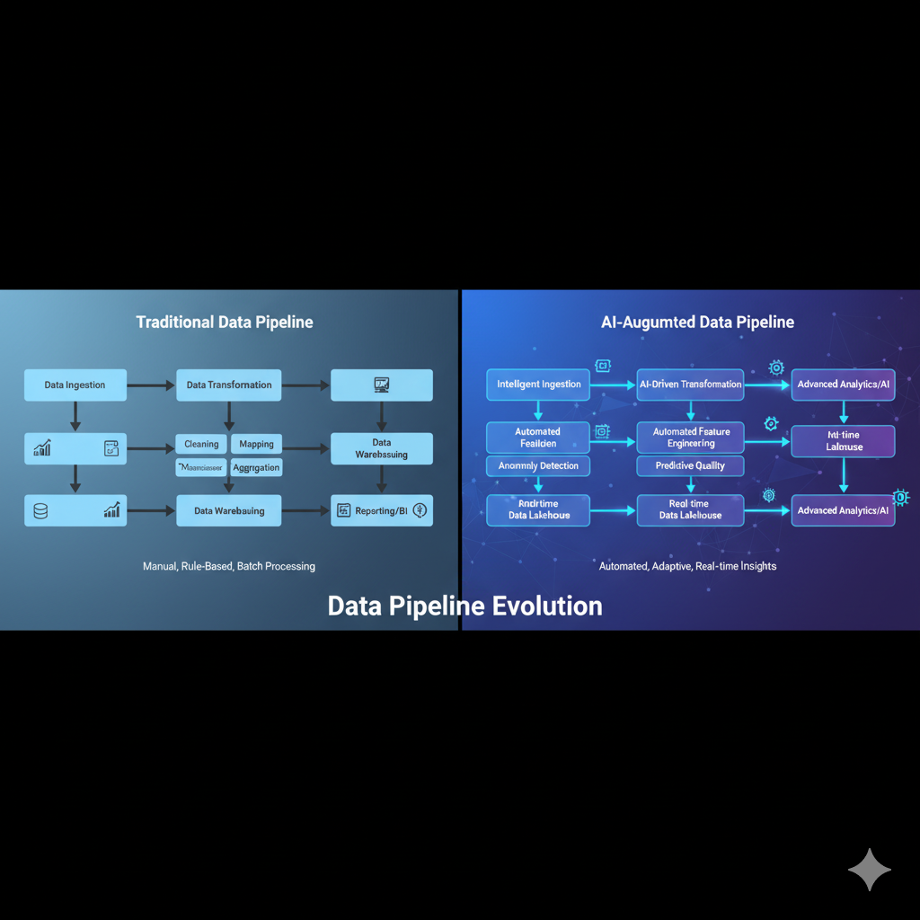 A diagram showing the flow of unstructured data into a vector database via AI embedding models