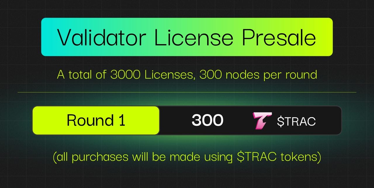 Trac Validator License Presale. This article covers the Trac Validator… |  by Alexandre Philippine | Trac_Systems | Medium