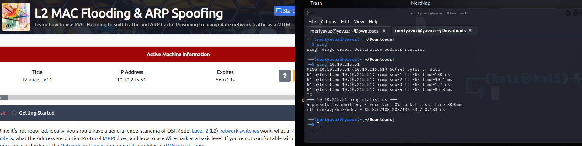 unknown様リクエスト L2 MAC Flooding & ARP Spoofing #TryHackMe #Turkish | by MERT YAVUZ