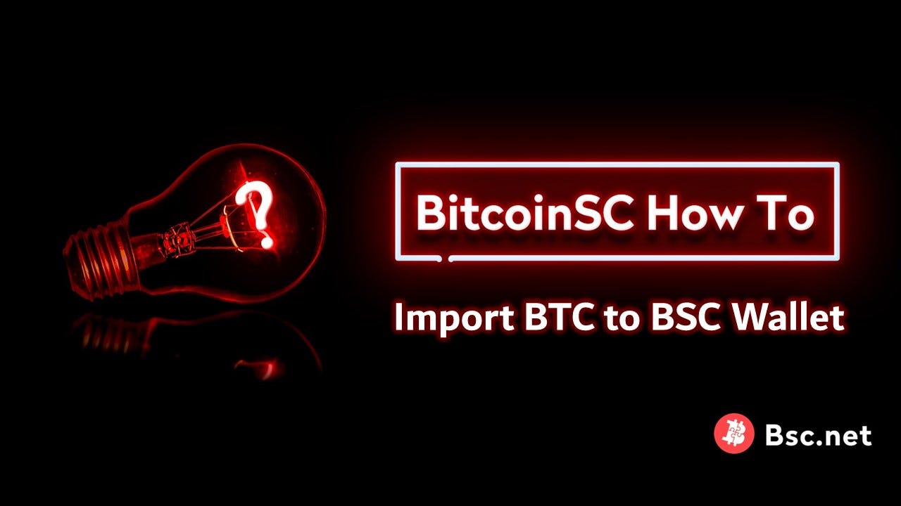 BitcoinSC How To — Import BTC to BSC Wallet | by BSC | Medium