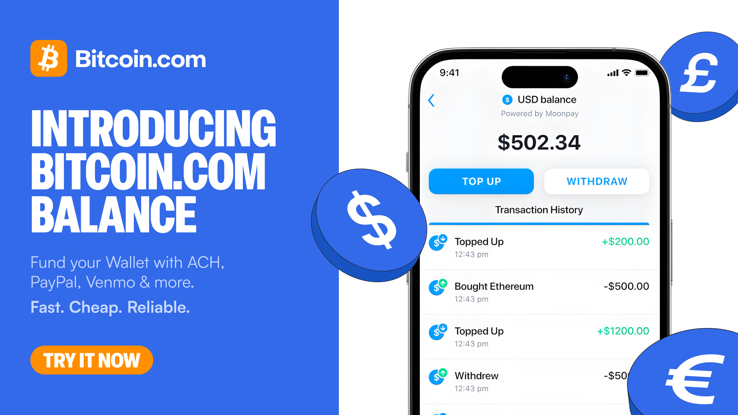 Bitcoin.com Balance: Instant, Low-Fee Crypto Trading Is Here | by Bitcoin.com  | Bitcoin.com