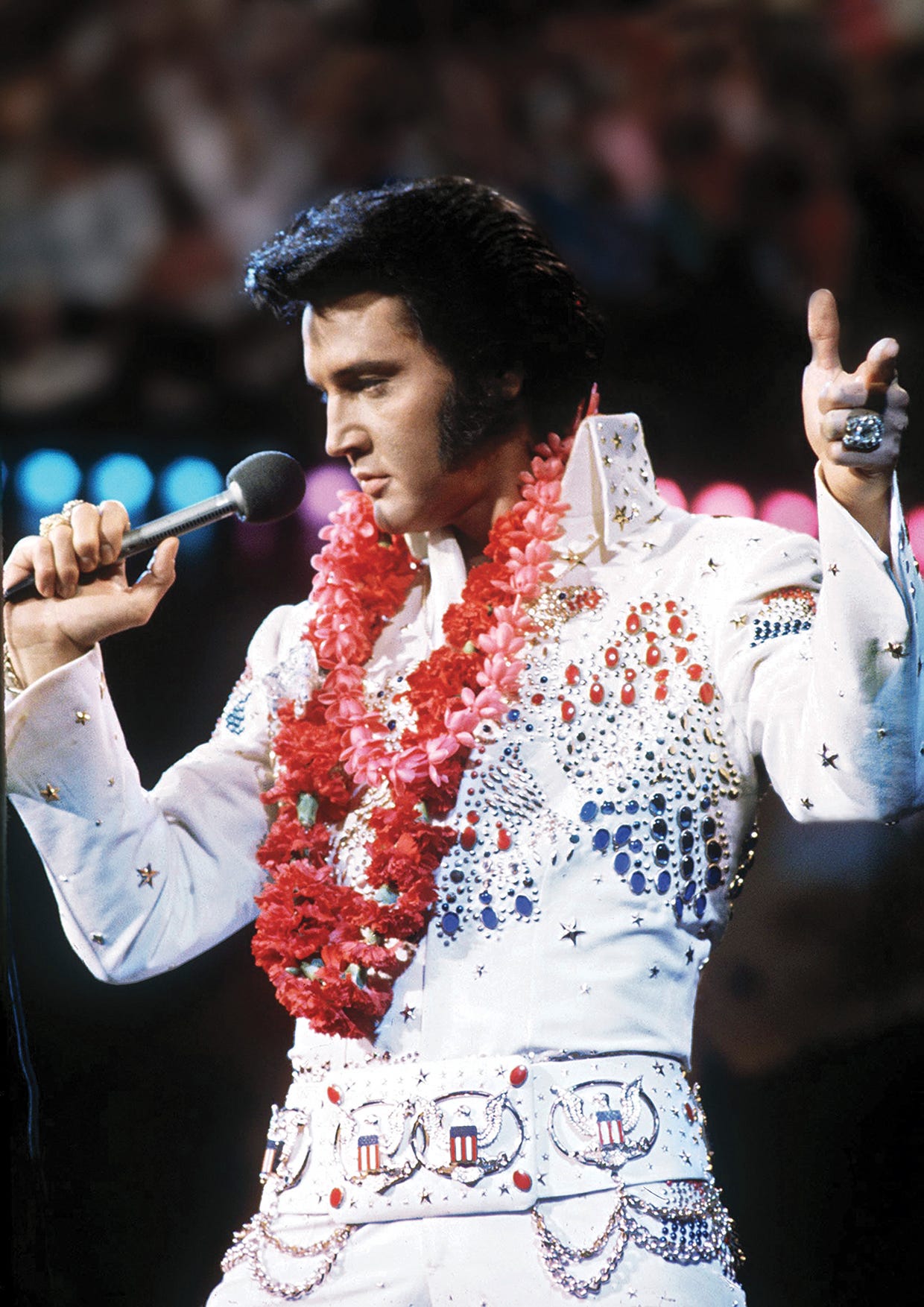Photo Vintage Originale Signée D'Elvis Presley - Concert à Philadelphie, 8 Novembre 1971, Format 3.5x5"