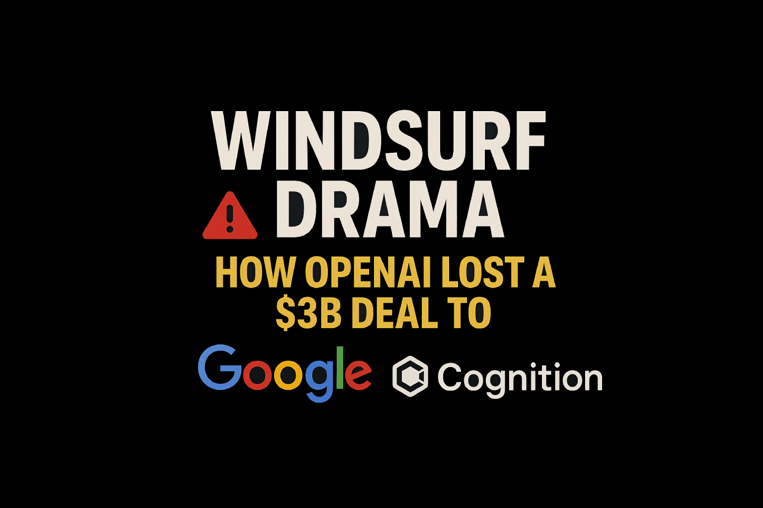Windsurf Drama: How OpenAI Lost a $3B Deal to Google & Cognition | by  kyriakos katsaras | KAIRI AI | Medium