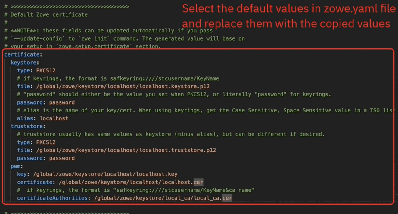 Step-by-step guide: Use an existing JCERACFKS certificate for