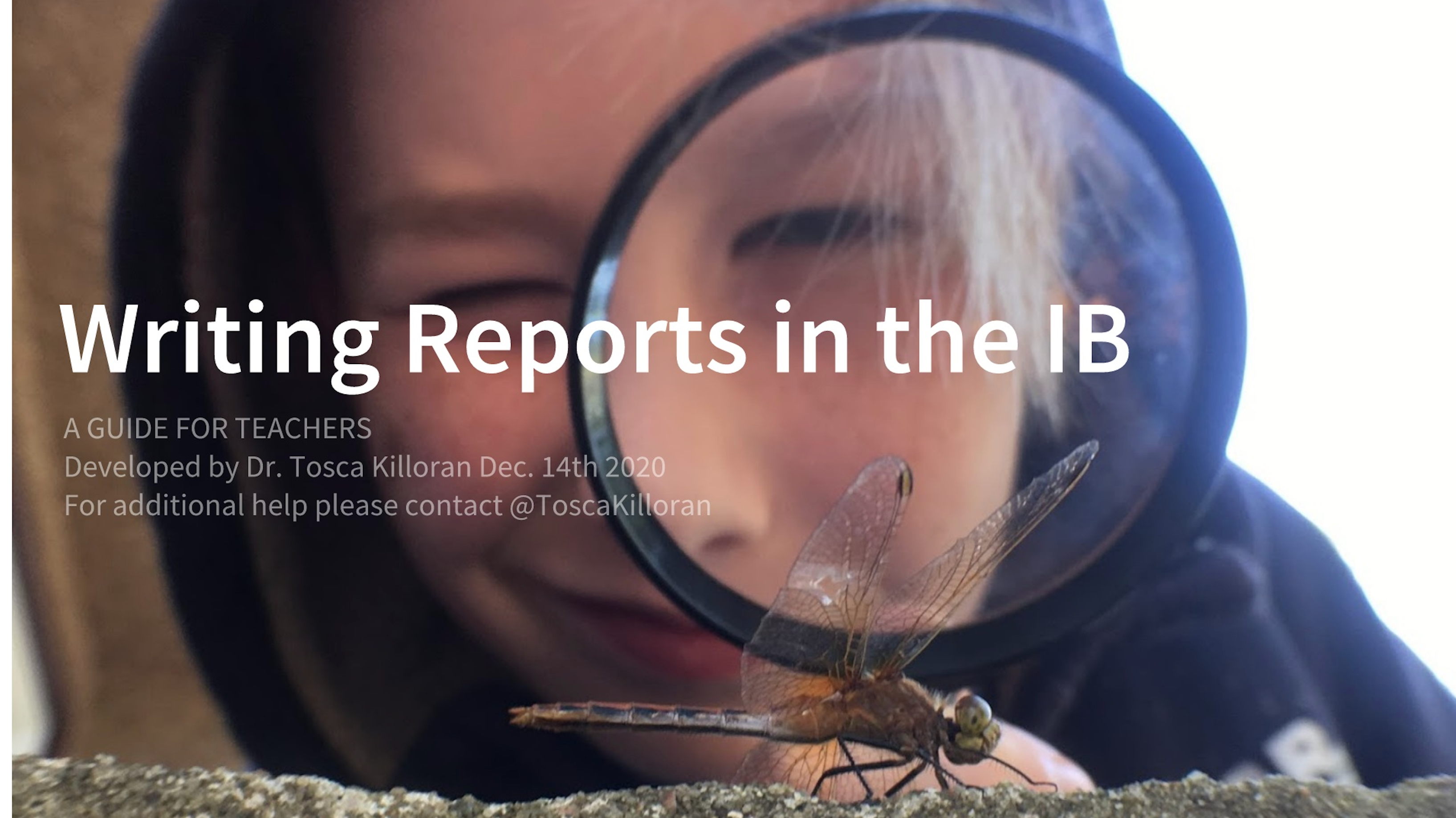 Writing Reports in the International Baccalaureate (IB) | by Tosca