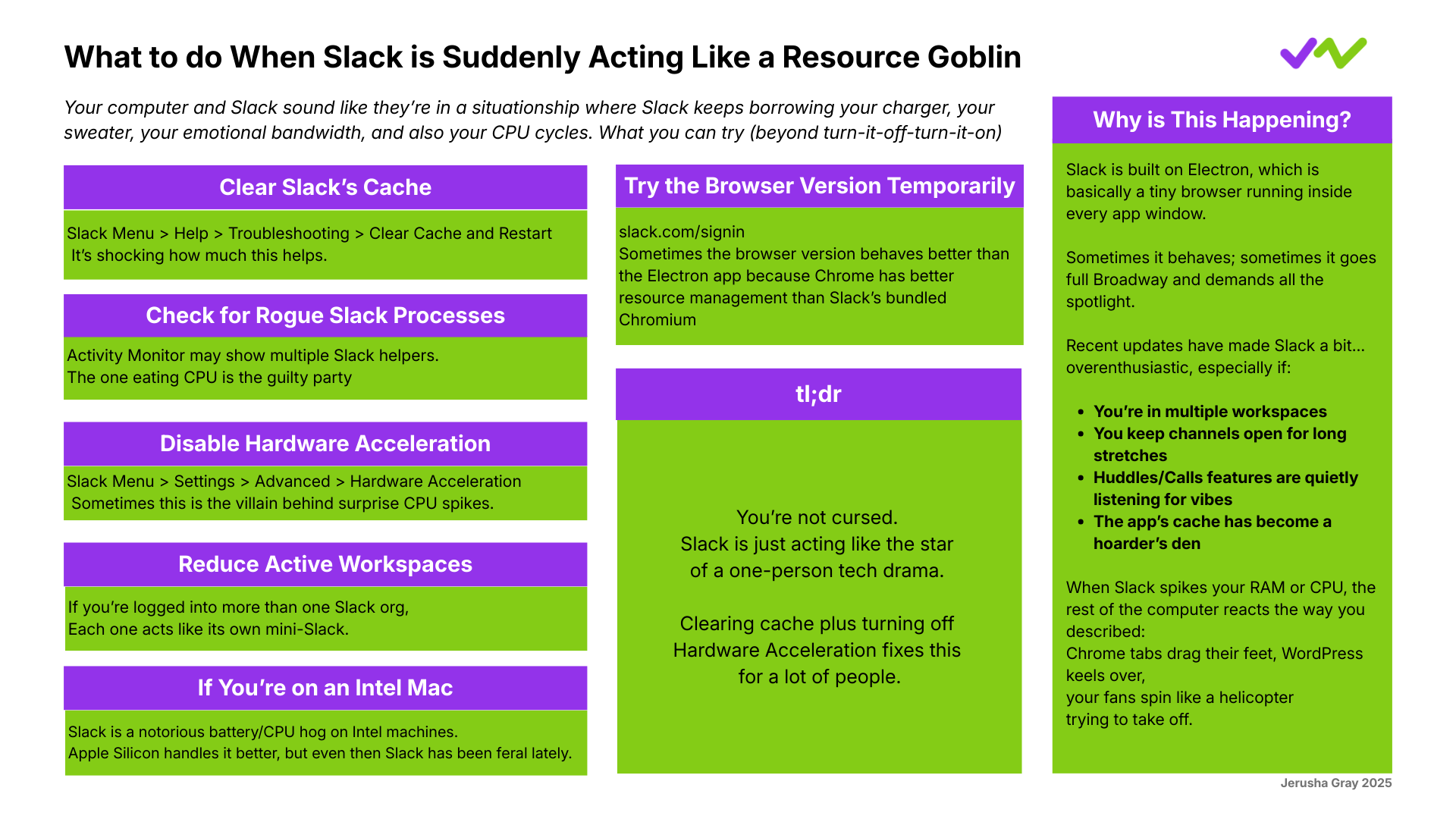 Why Slack Sometimes Overloads Your Computer | by Jerusha Gray