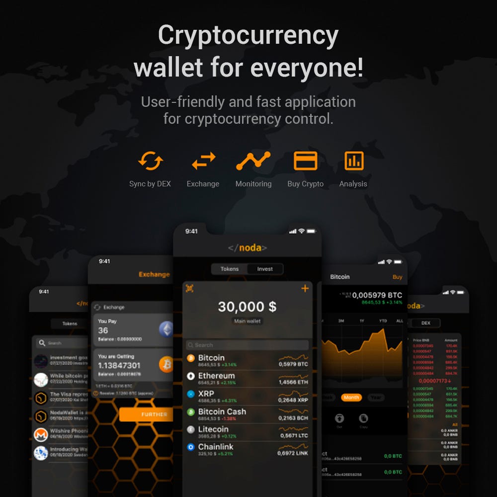 New cryptocurrency wallet for everyone NodaWallet. Functionality and  uniqueness. | by Noda Network | Medium
