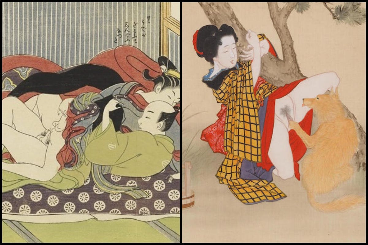 Unconventional Erotic Art: Bestiality and Homosexuality in Japanese Shunga  | by TheValue.com 值點網 | Medium
