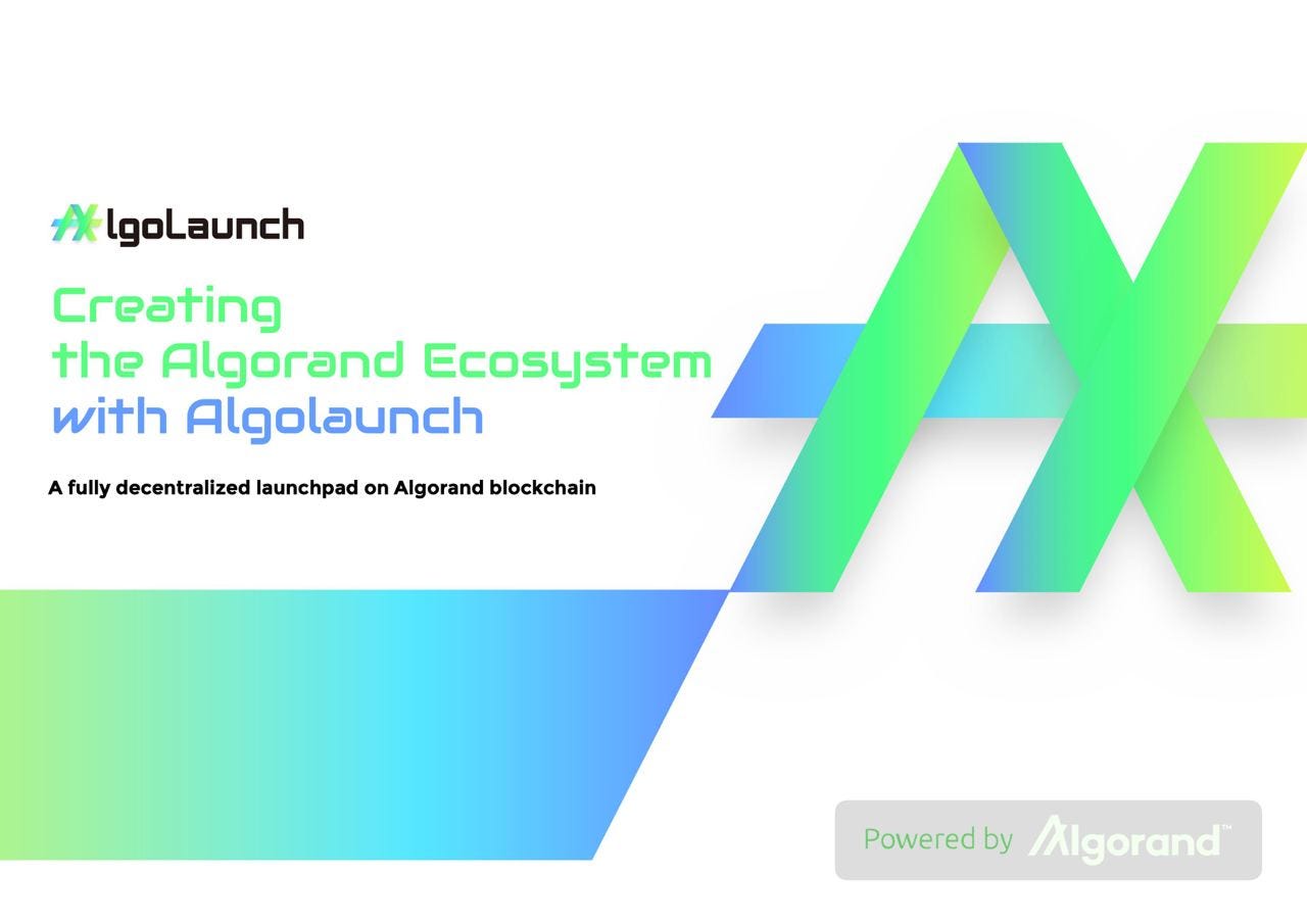 Introducing Algolaunch-The First Launchpad on Algorand. | by Thinkin |  Medium