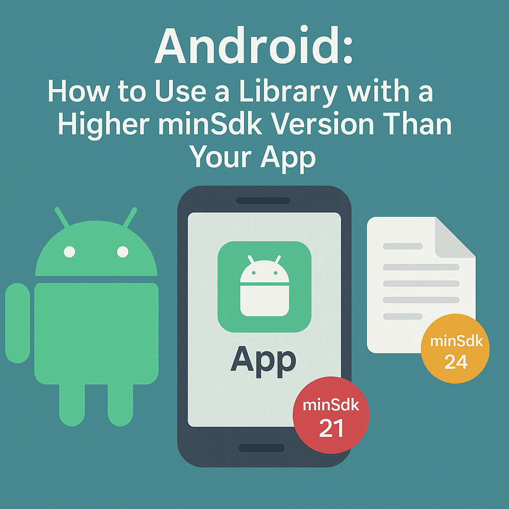 Android: How to Use a Library with a Higher minSdk Version Than