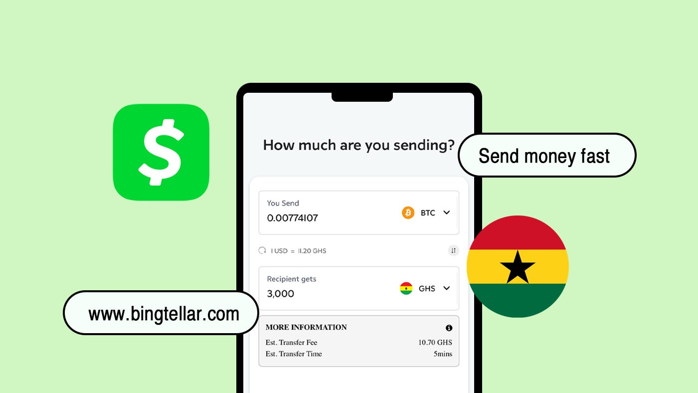 How to send money to Ghana from the US with Cash App | by Bingtellar |  bingtellar
