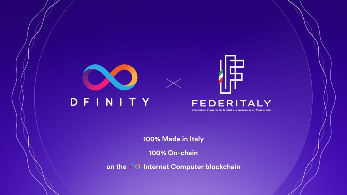 100% Made in Italy” Brand to Leverage the Internet Computer Protocol | by  DFINITY | The Internet Computer Review | Medium