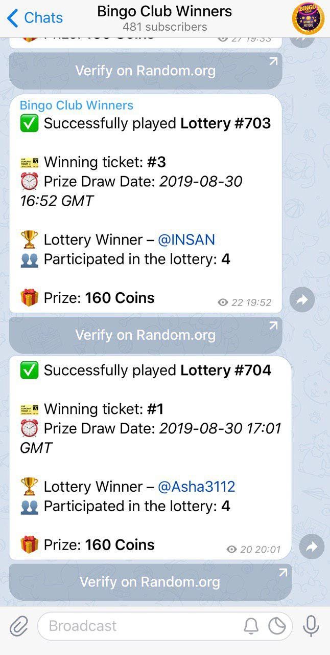🎰 Bingo Club — The first major Telegram lottery! | by Megan Smith | Medium