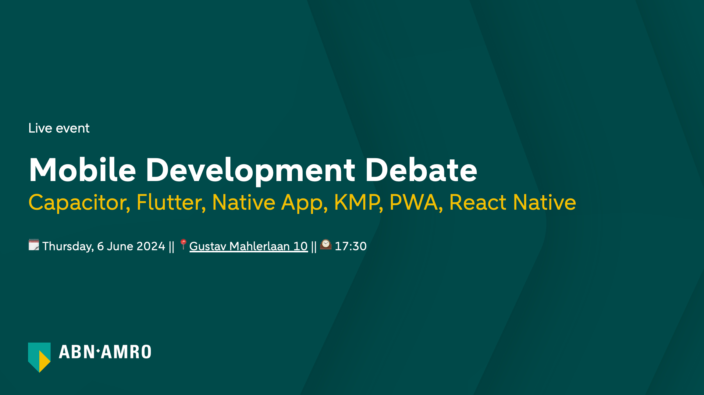 Mobile Development Debate: Capacitor, Flutter, NativeApp, KMP, PWA, React  Native | by ABN AMRO | ABN AMRO Developer Blog | Medium