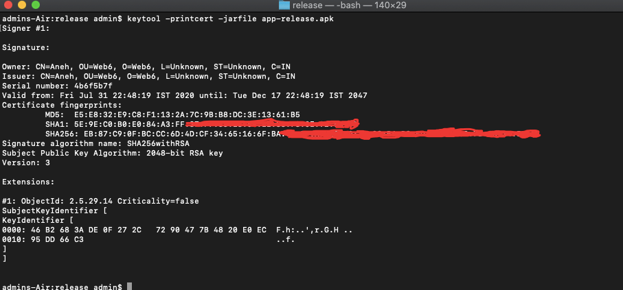 Check SHA1 from Google android APK | by Aneh Thakur | TrinityTuts