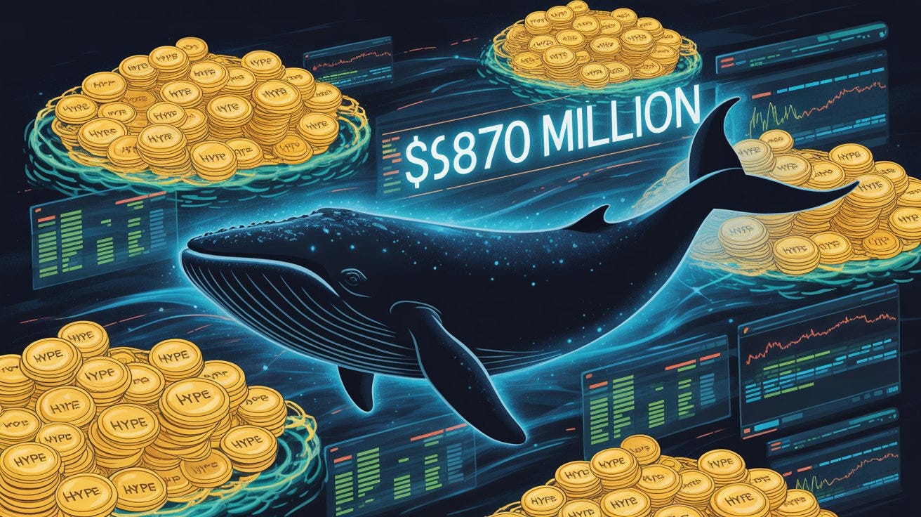 Hyperliquid Whale: Discovered a $870 Million HYPE Cluster | by Gabriel R. |  Crypto & Trading | Crypto Capital | Medium