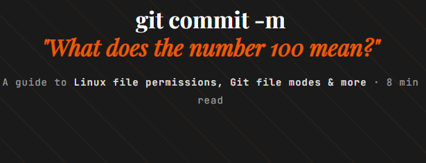 ティーズ ページ7 Git File Modes Explained: What 100644 and 100755 Actually Mean