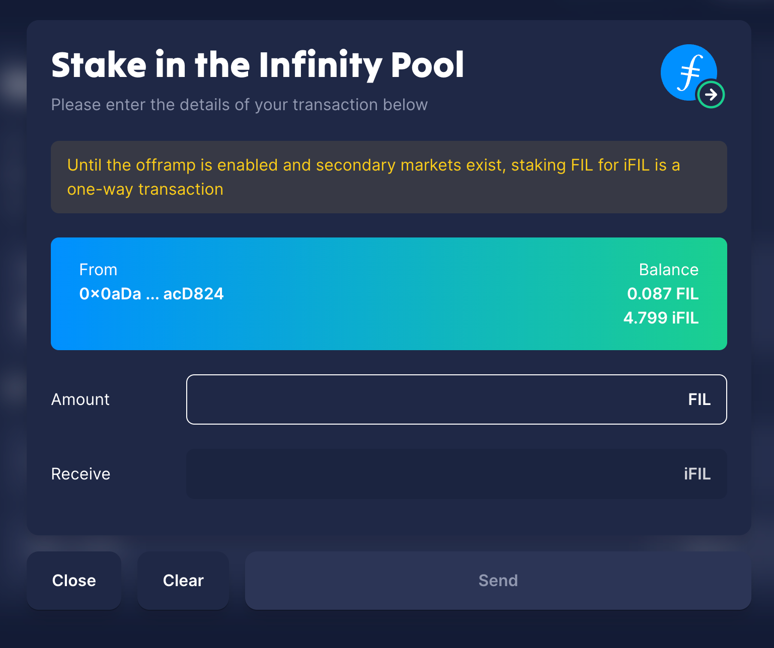How to Stake your Filecoin tokens: a guide to moving your FIL off an  exchange and staking it with Glif | by GLIF | Medium