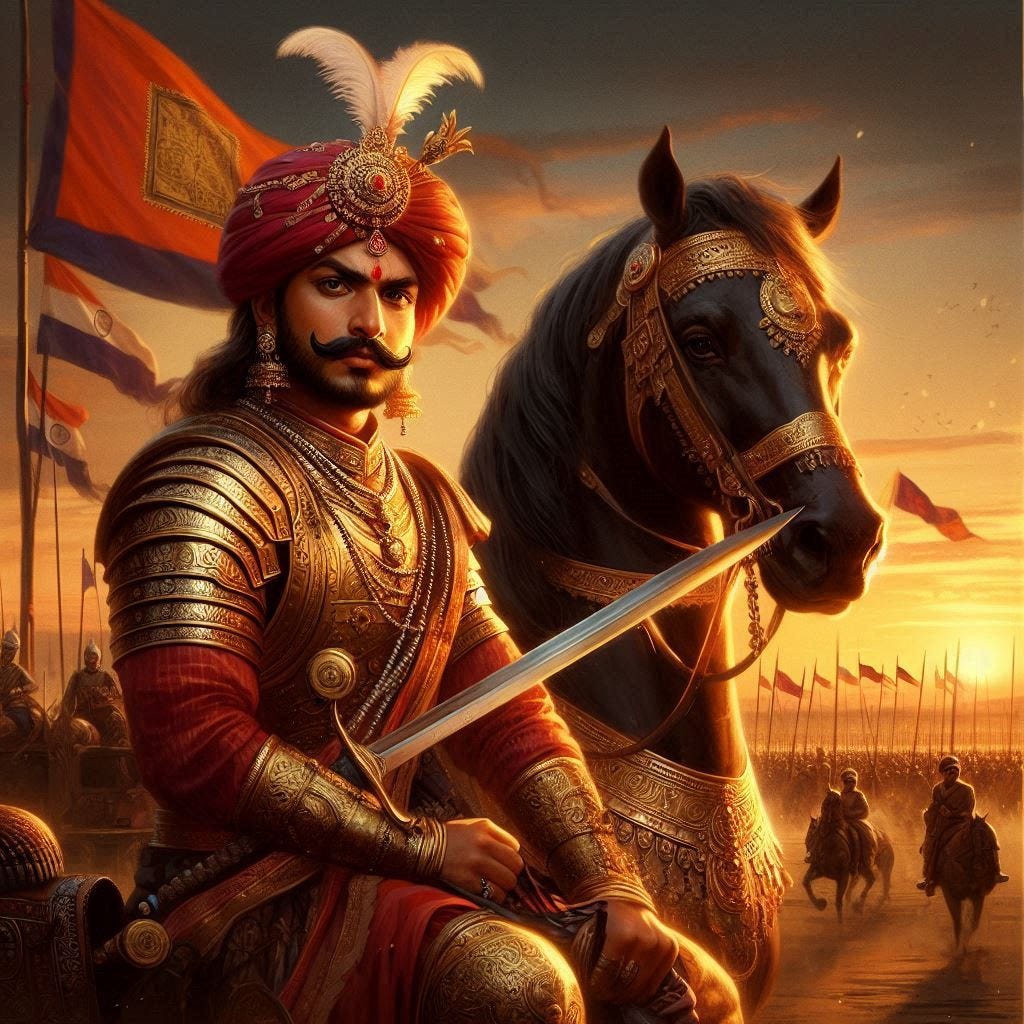 The Arrow That Listened: Bravery and the Beautiful Contradictions of Prithviraj  Chauhan | by Mindful.AI | Sundar Bharat | Medium, image size:1024x1024