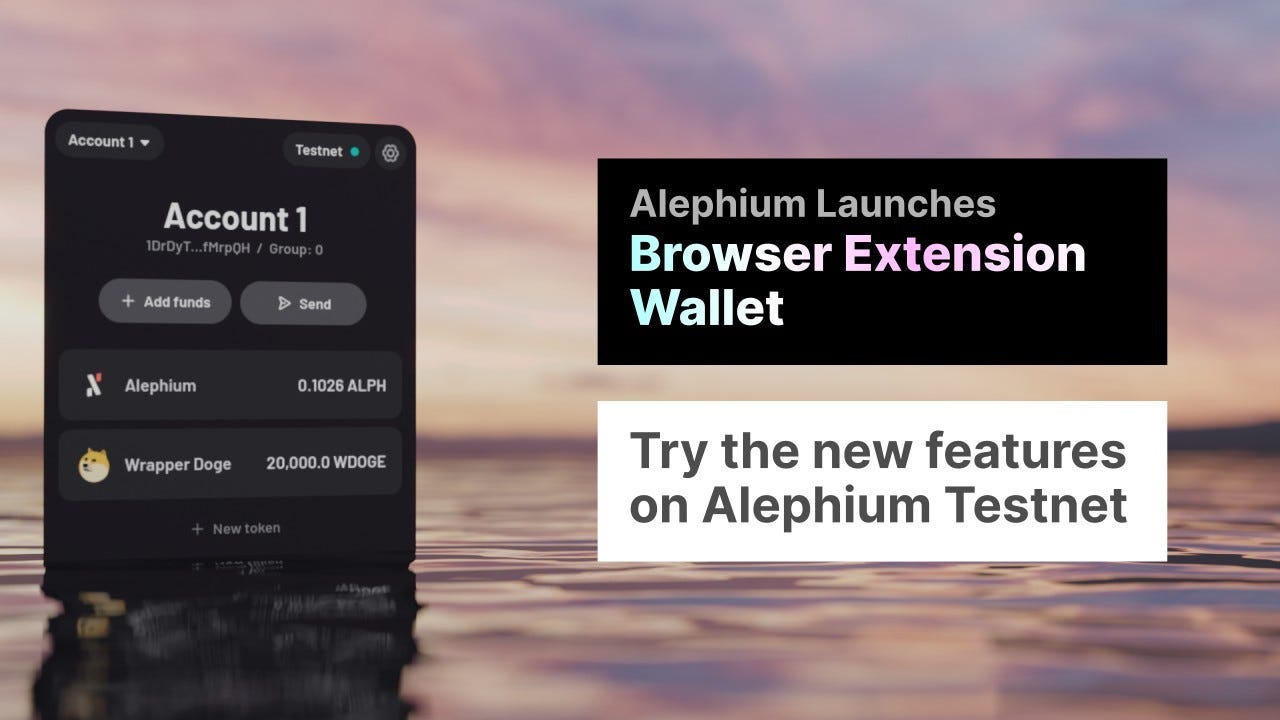 Alephium lance une extension de wallet pour navigateur | by Oheka |  Alephiumfr | Medium