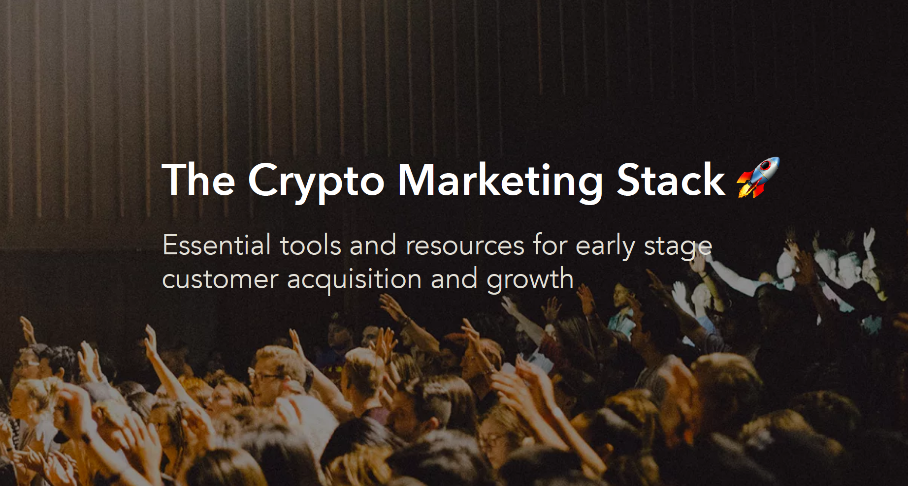 The Crypto Marketing Stack. Essential tools and resources for early… | by  Alex Topchishvili | HackerNoon.com | Medium