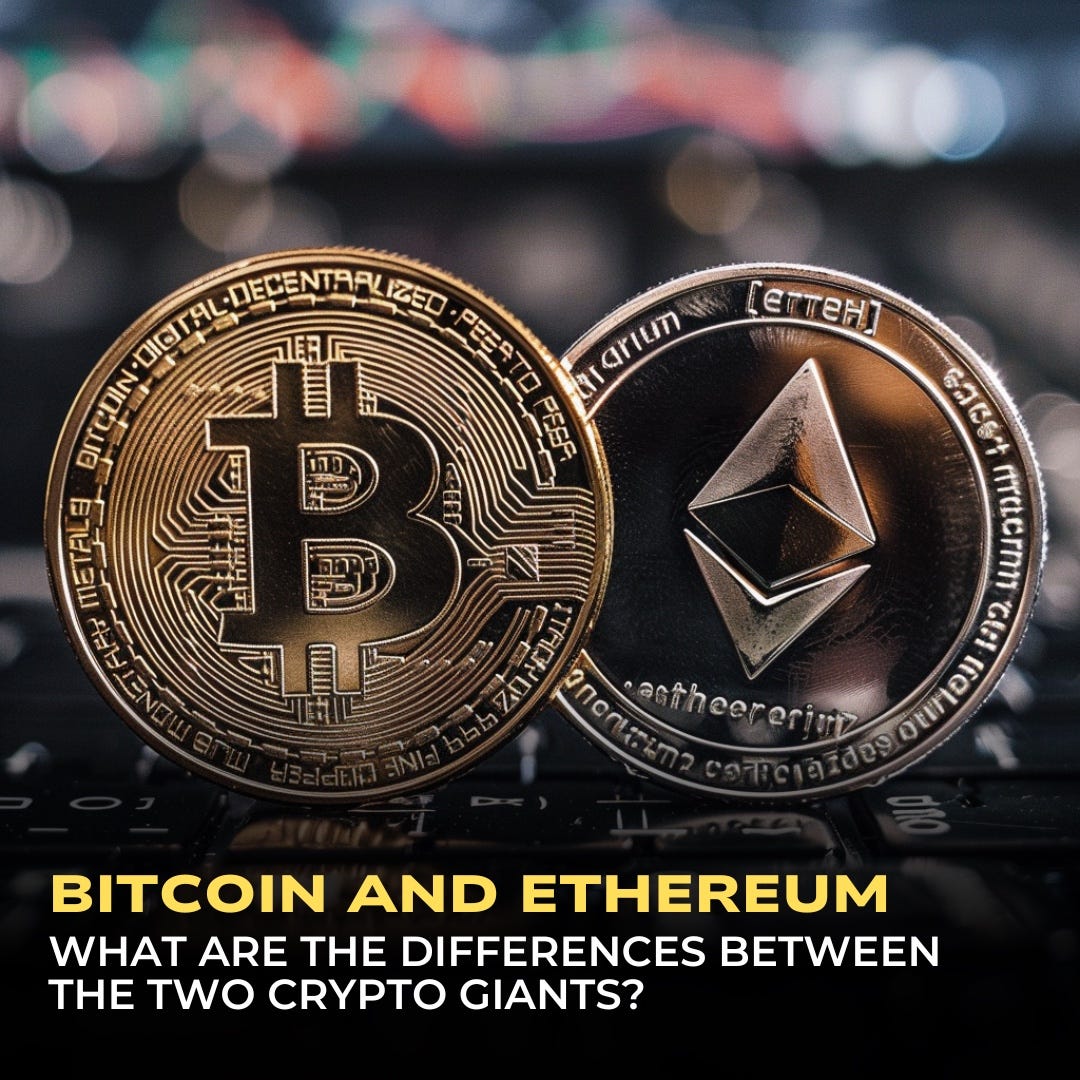 Bitcoin and Ethereum – what are the differences between the two crypto  giants? | by Strifor® License Broker | Medium