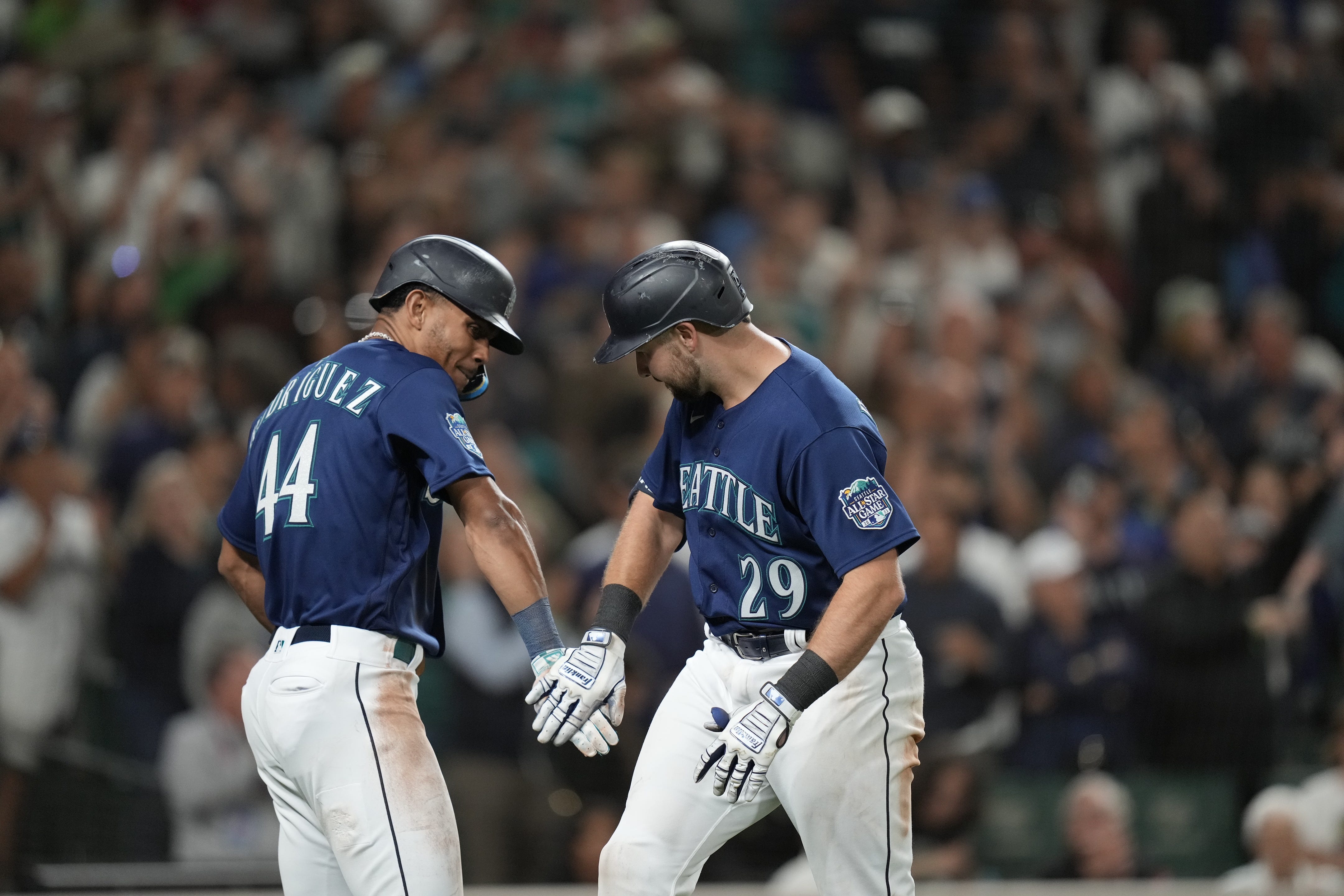 Julio Rodríguez and Cal Raleigh: 2023 AL Silver Slugger Candidates