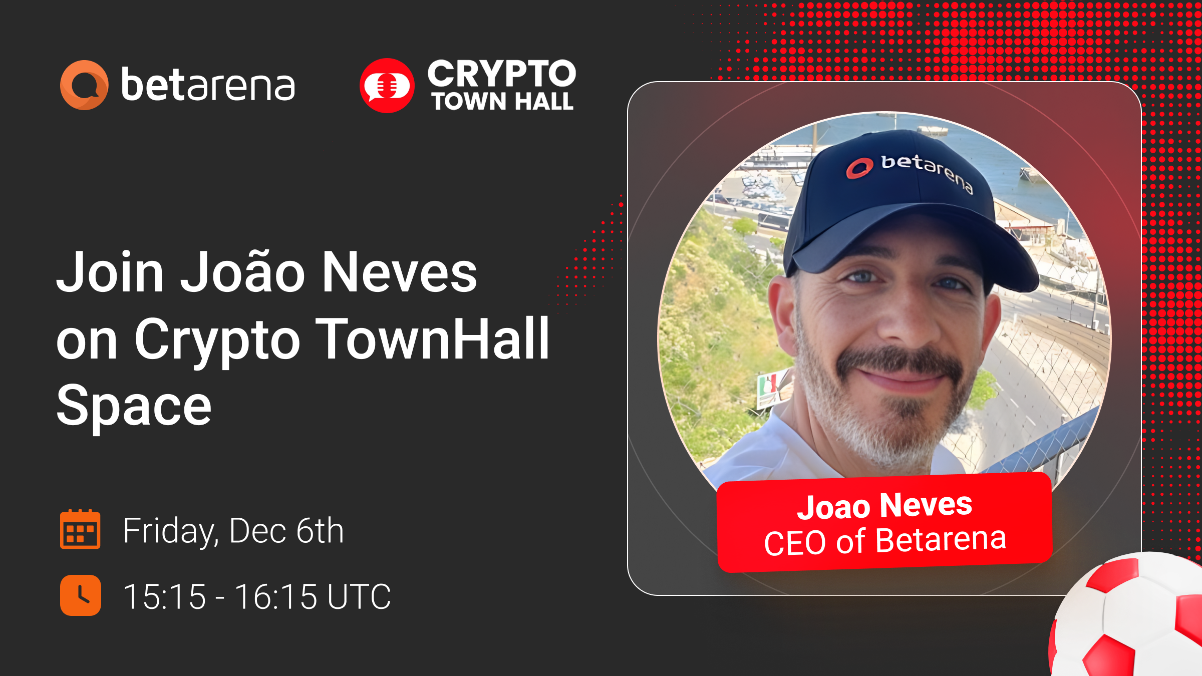 Betarena CEO João Neves to Discuss the Future of Sports Media on Crypto  Town Hall | by Betarena | Medium