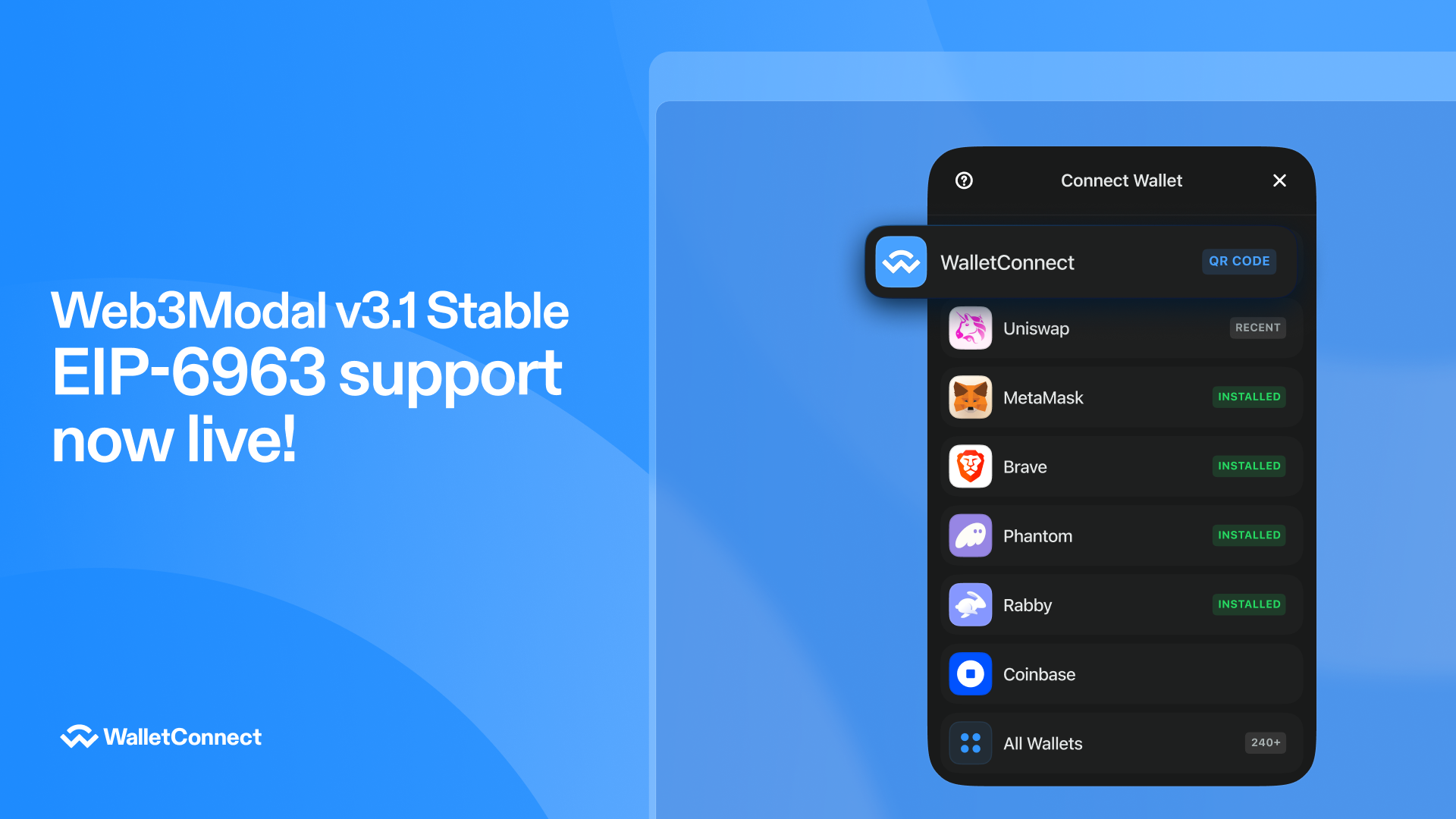 Web3Modal v3.1: EIP-6963 Support Live! | by Pedro Gomes | WalletConnect