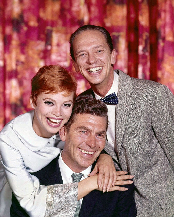 An Andy Griffith and Don Knotts 1965 color skit surfaces | Medium