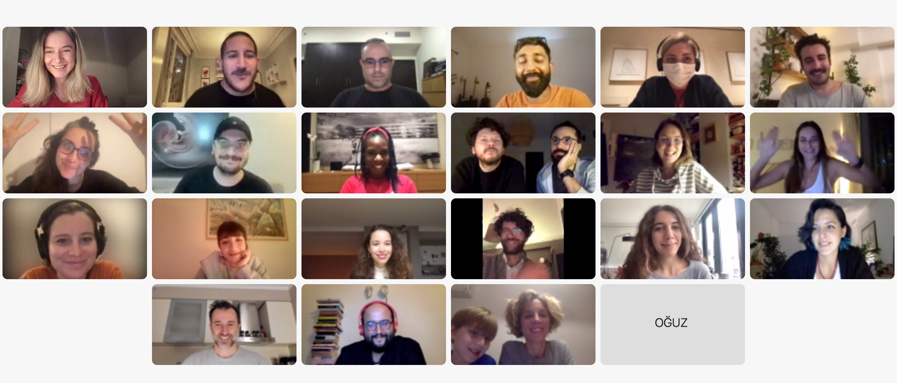 A screenshot from one of our online sessions