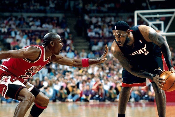 The Showdown of Legends: “Air” Jordan vs. “King” James in a One-on-One Game  | by Shamarie Knight | Medium