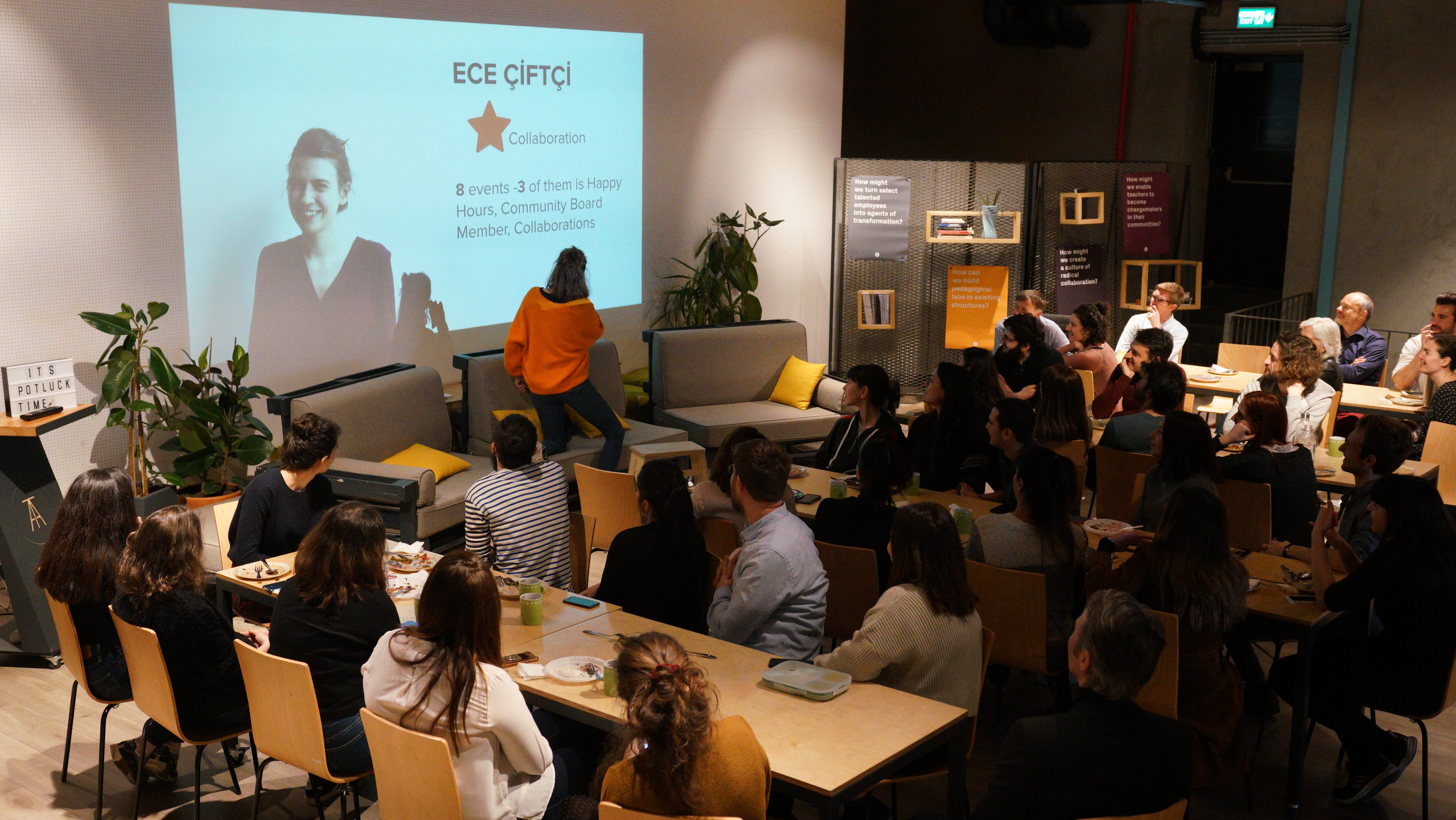 A Potluck Lunch event where members who interact the most with the community receive their gifts.