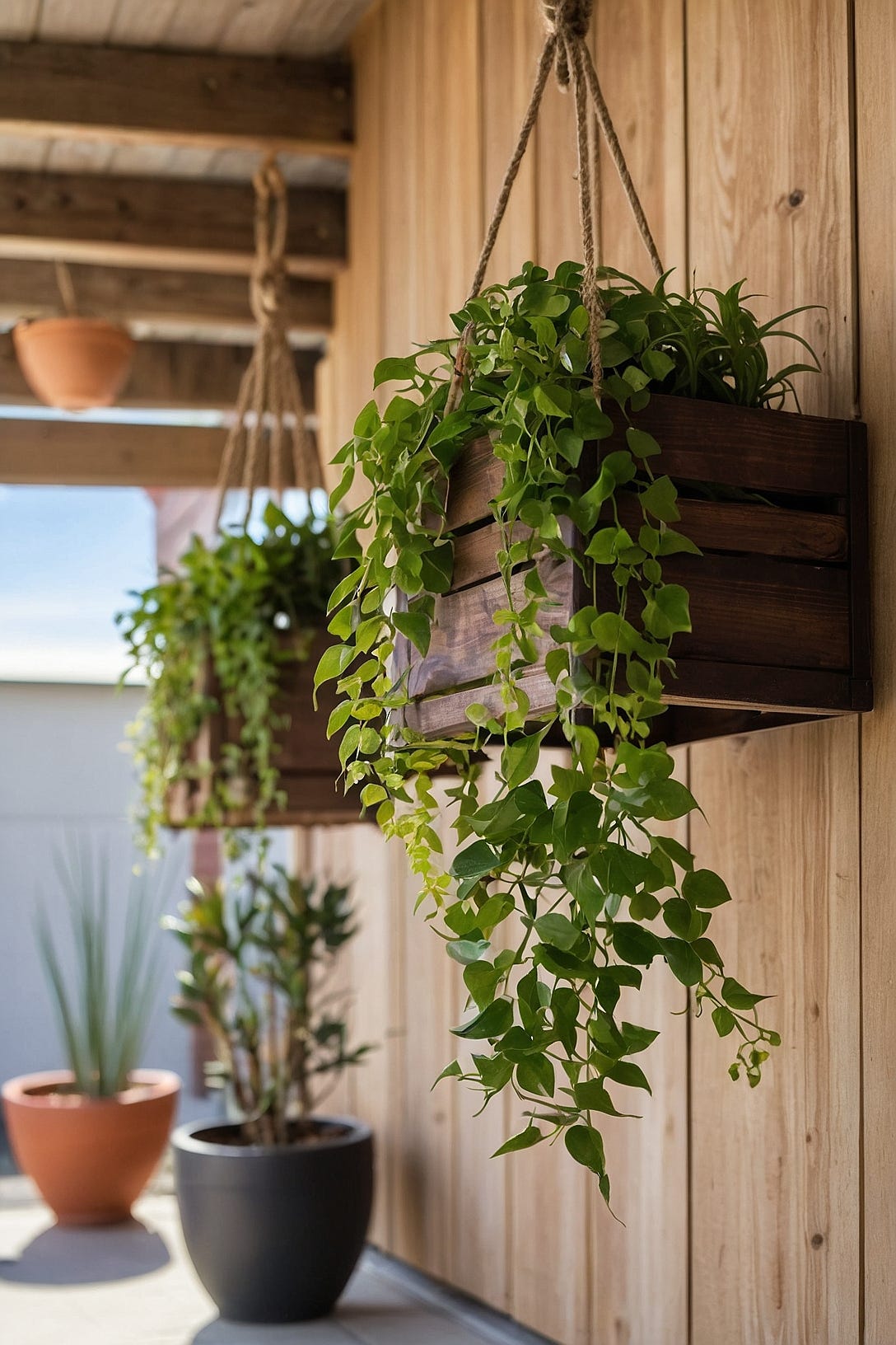 Elevate Your Outdoor Space with Stunning Wooden Hanging Planter Boxes | by  Timber Stop | Medium