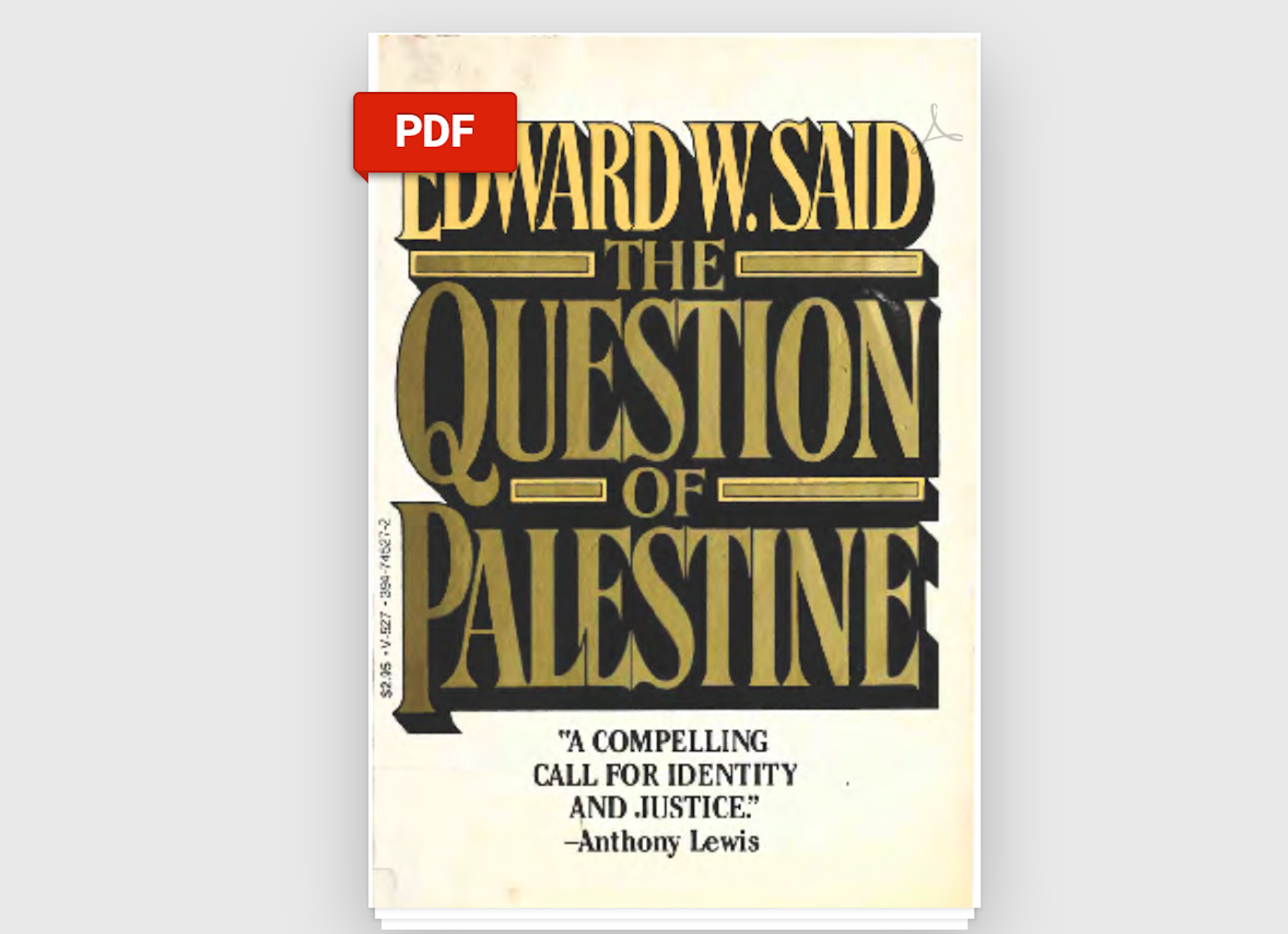 Edward W. Said-The Question of Palestine (1980) | by The Palestine