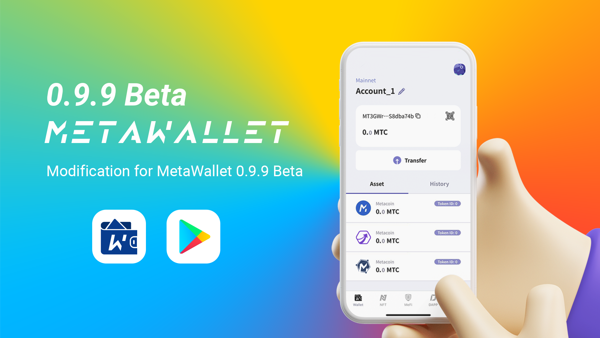 MetaWallet 0.9.9 Beta.. We announce the some modification for… | by  METACOIN | Metacoin | Medium