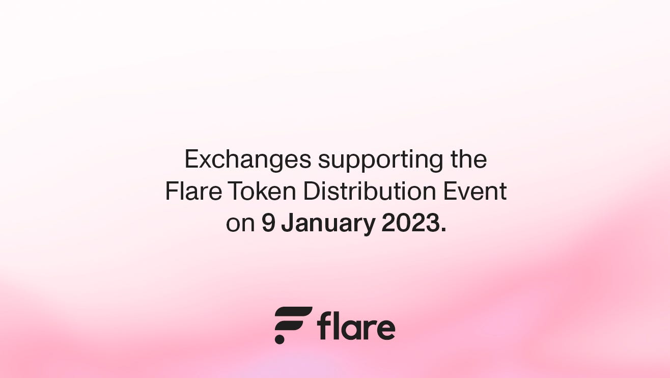 Flare Token Distribution Event: Exchange Support Update | by Flare | Flare  | Medium