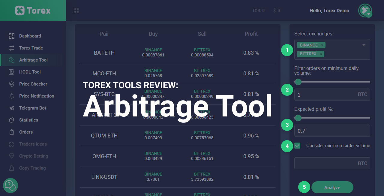 🔰 Torex Functionality Guide: Arbitrage Tool | by Torex | Medium