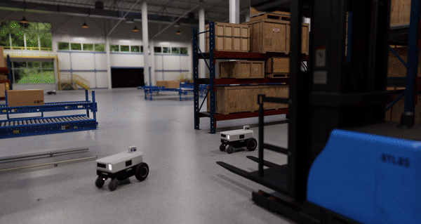 Robot data visualization animation