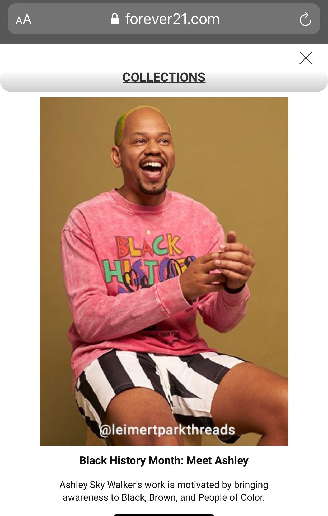 Forever 21 supports Black History Month Nationwide via “Lemerit Park  Threads” Clothing Line by Ashley Walker | by Business Bullish by Dr. Marlo  Richardson | Medium