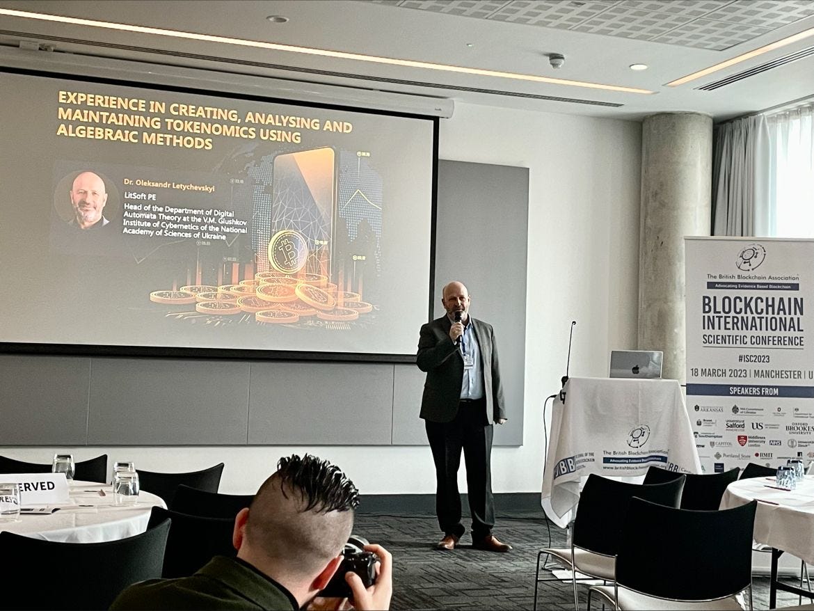 Oleksandr Letychevskyi from Ukraine presented his work on Blockchain and  Algebraic approach in Crypto projects development at ISC2023 - The British  Blockchain Association (The BBA) - Medium