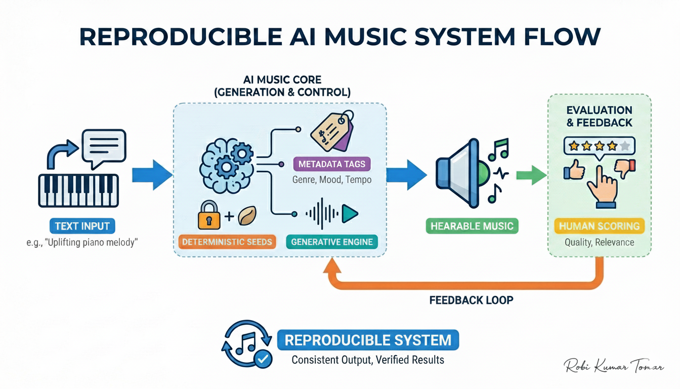 AI music creation workflow diagram