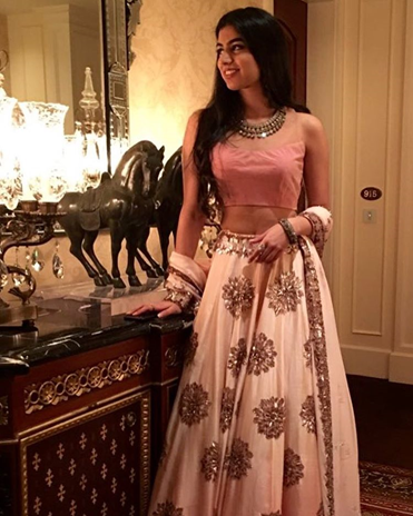 open lace back dress Khushi Kapoor in Freesia  Ridhi Mehra