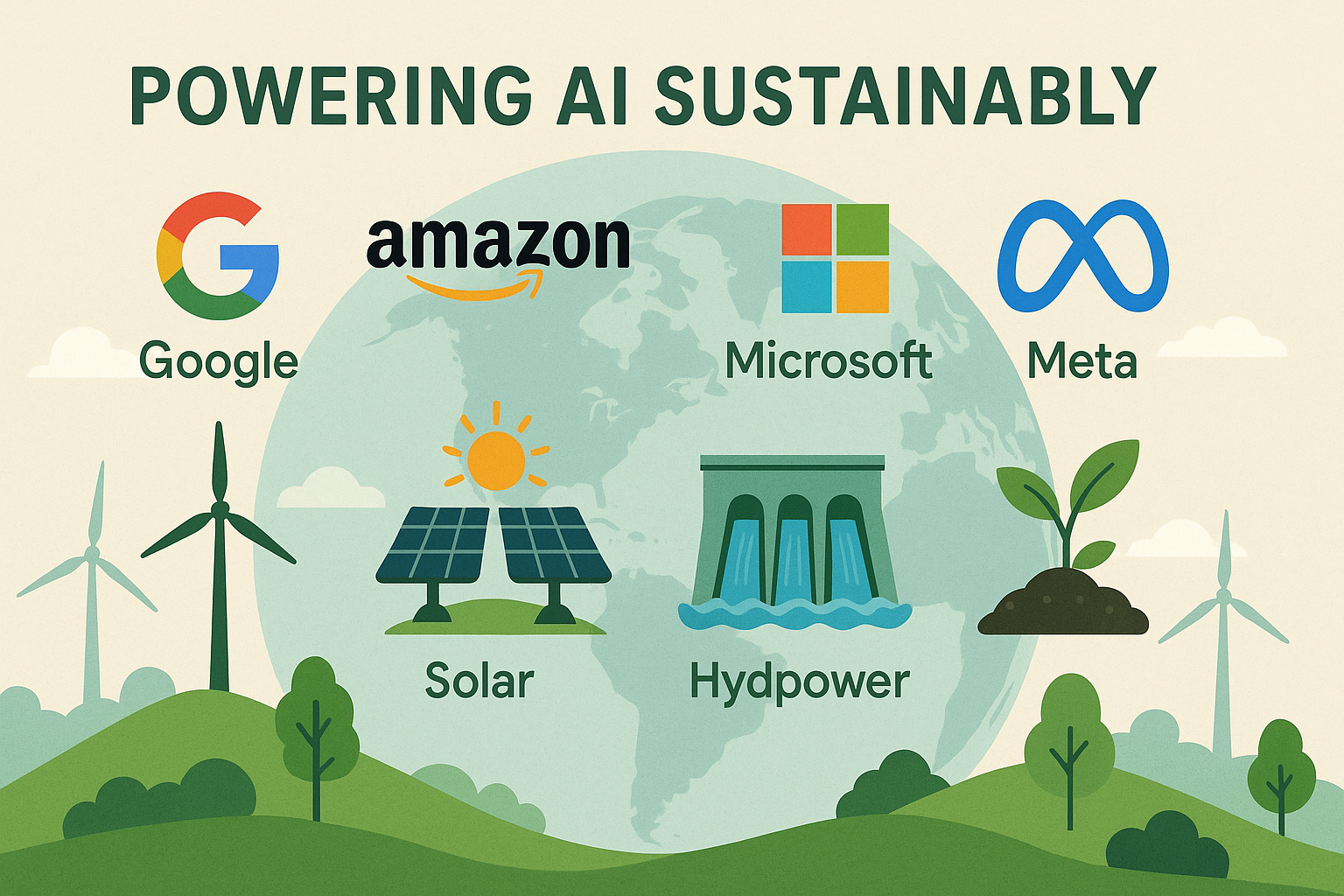 How Google, Amazon, Microsoft, and Meta Powering AI Sustainably? | by  @pramodchandrayan | Predict |