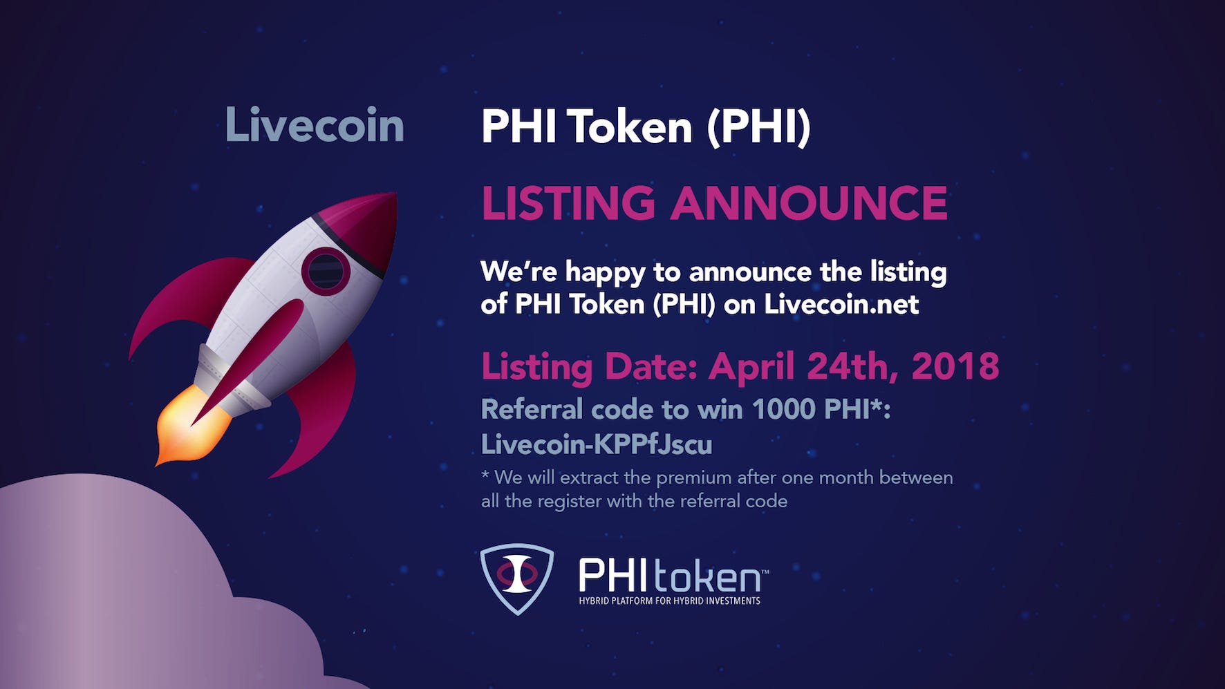 PHI TOKEN LISTED ON LIVECOIN. THE TOKENS WILL BE AVAILABLE FOR PURCHASE ON  THE EXCHANGE | by PHIToken | Medium
