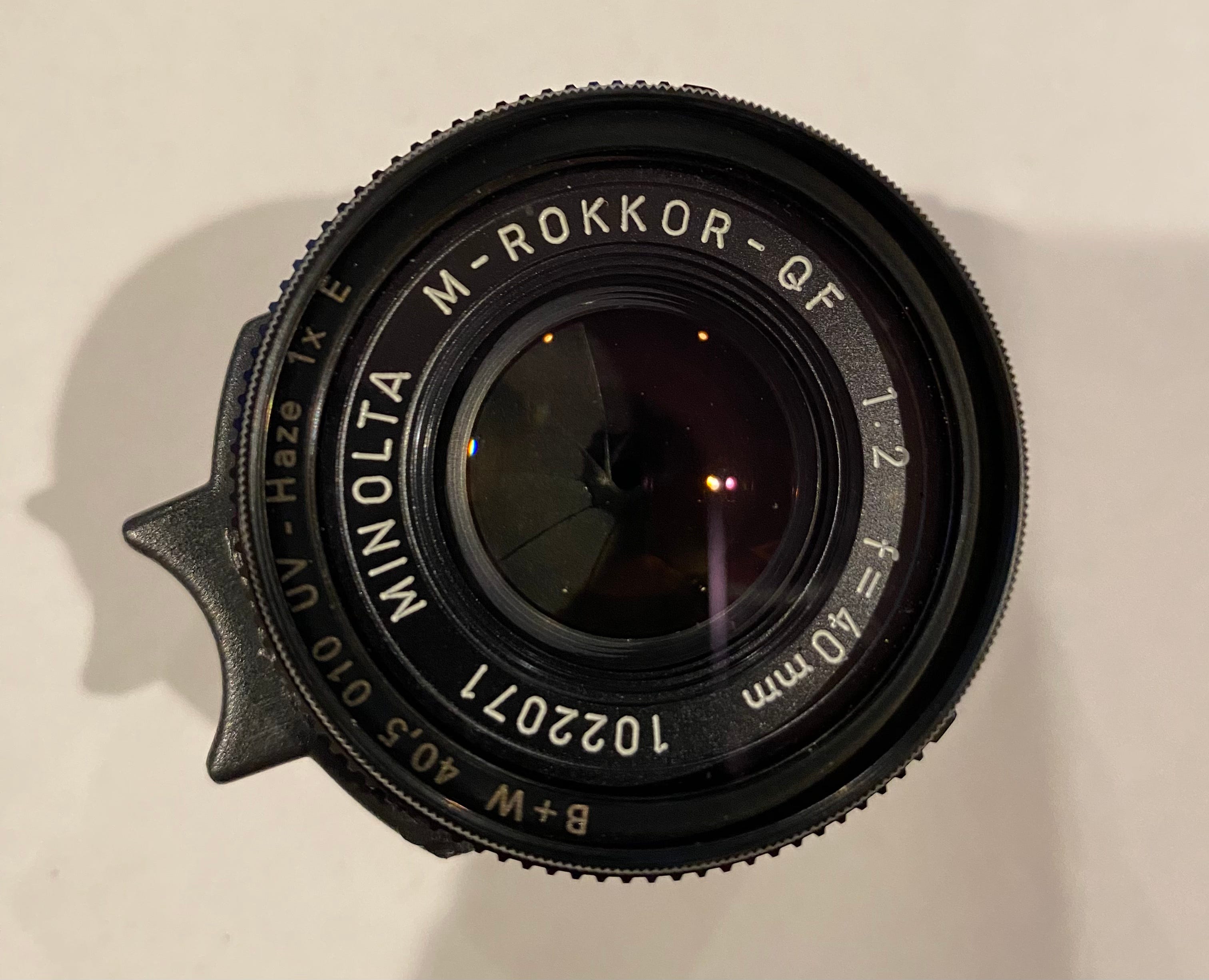 Modifying the Focusing Tab on the 40mm Minolta M-Rokkor f2 lens
